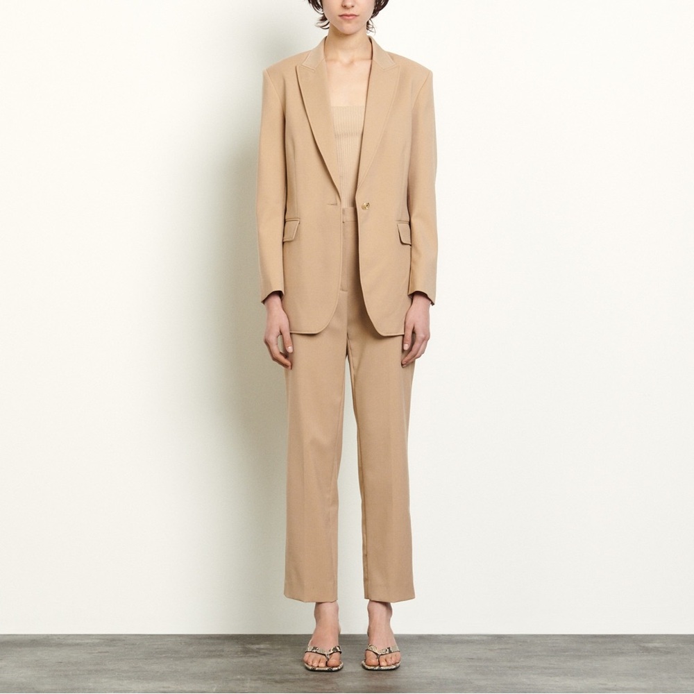 SANDRO Tailored Tan Women's blazer size euro 38 or Medium